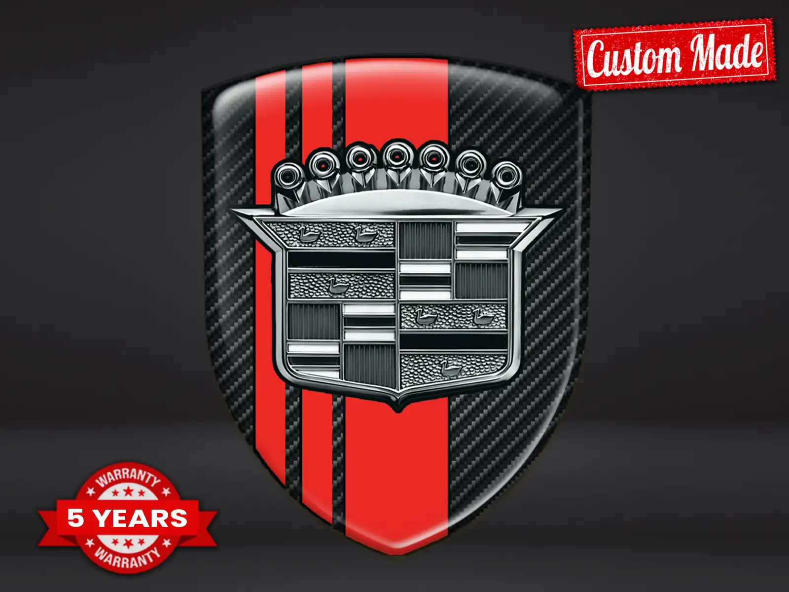 Cadillac Pegatina En Relieve Auto Máximo Estilo Pro Resistente ST